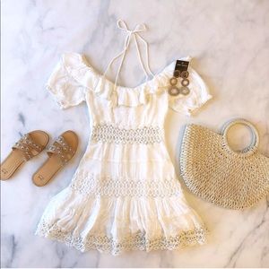 Free people white boho dress size 2